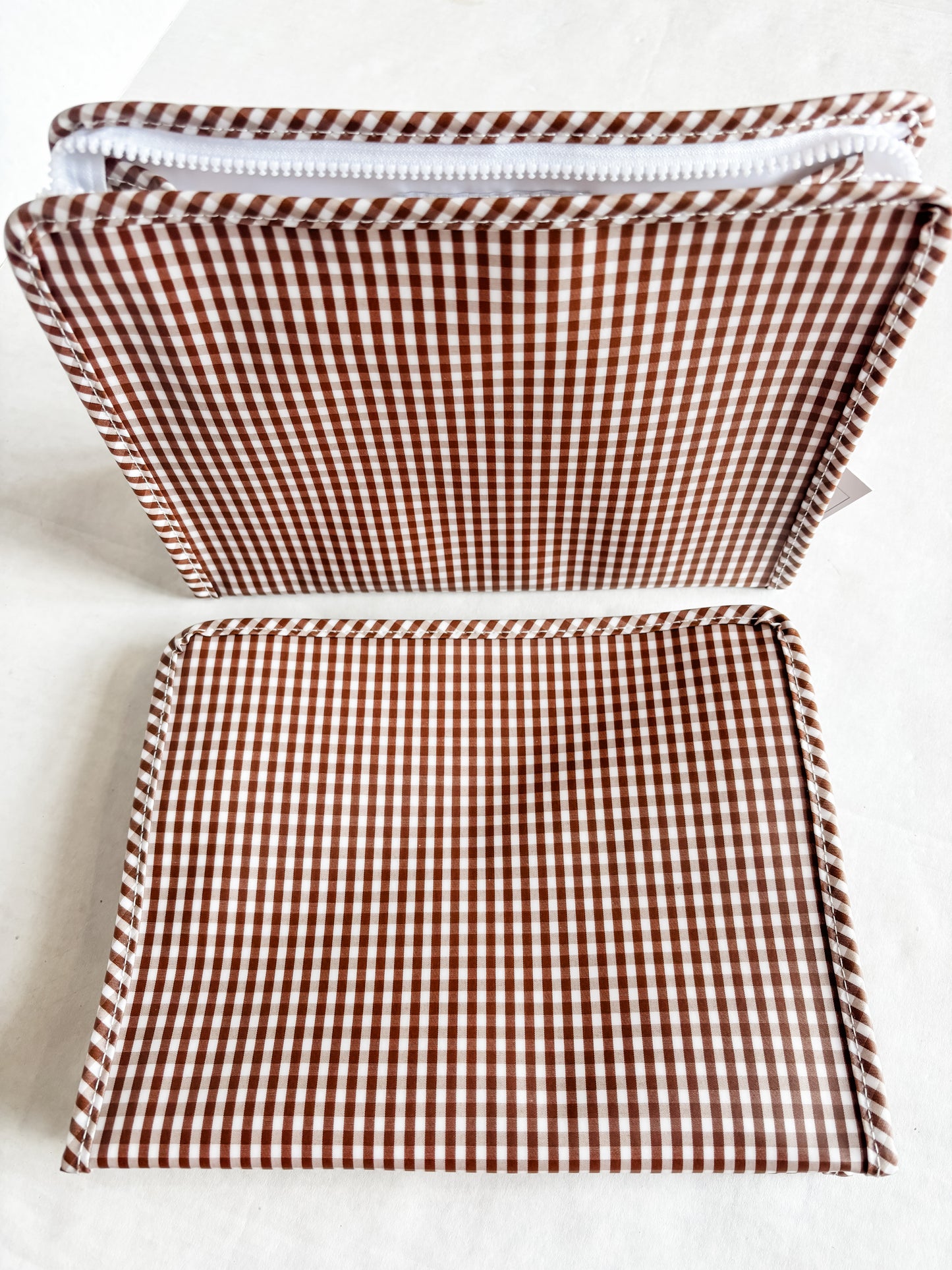 TRVL Large Coco Gingham Zip Pouch