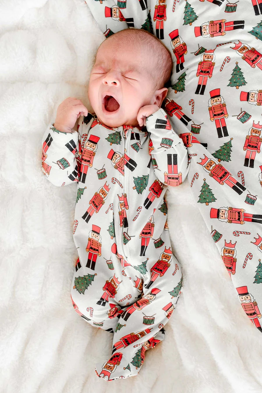 Caden Lane | Footie Toy Soldier Green | 3-6 Months
