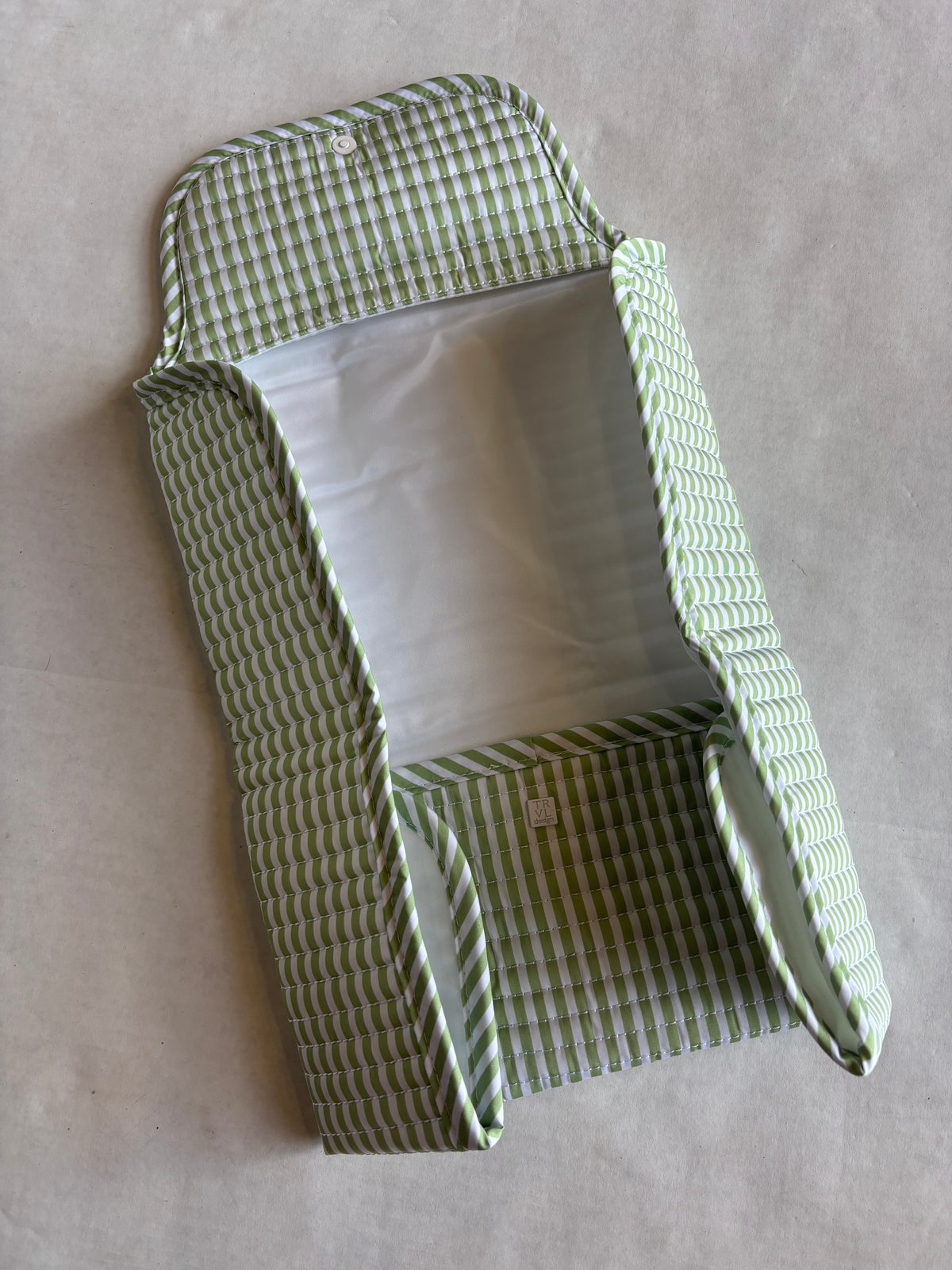 TRVL Quilted Changing Mat | Stripe Sage