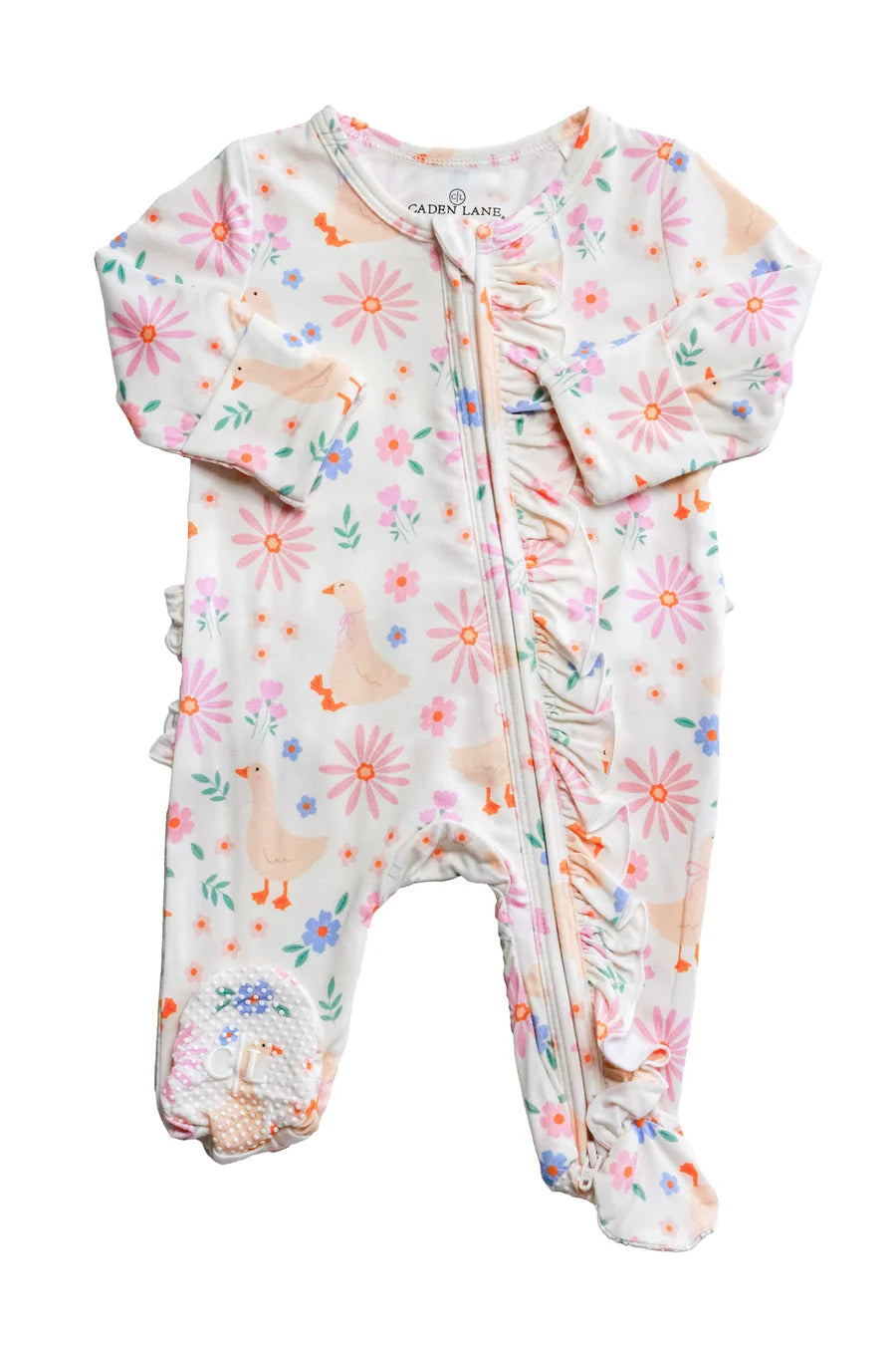 Caden Lane | Footie Lucy Goosy | 3-6 Months