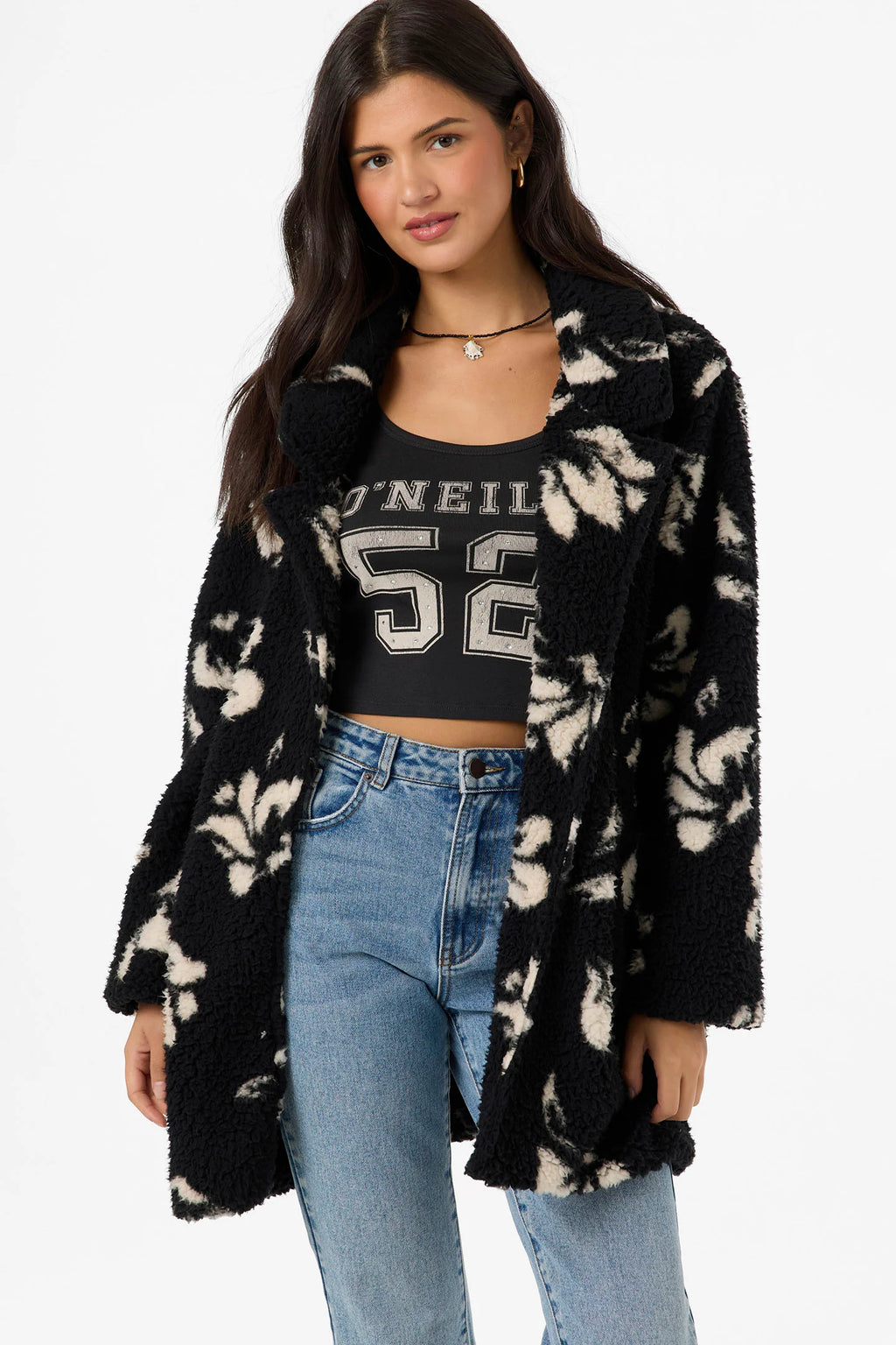 Harper High Pile Jacket | Black
