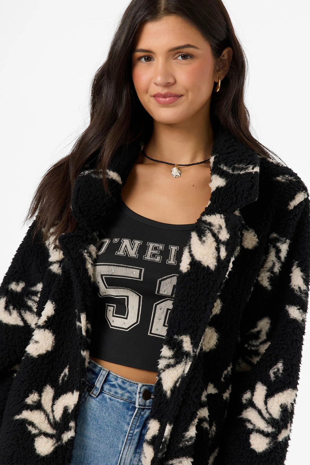 Harper High Pile Jacket | Black