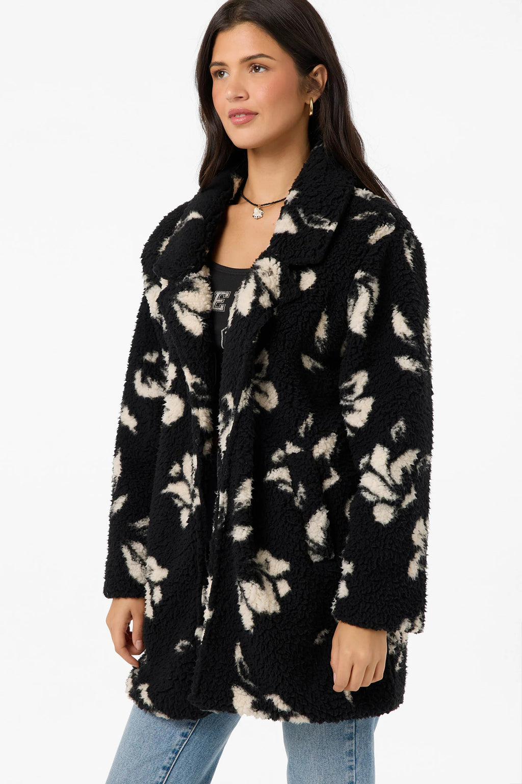 Harper High Pile Jacket | Black