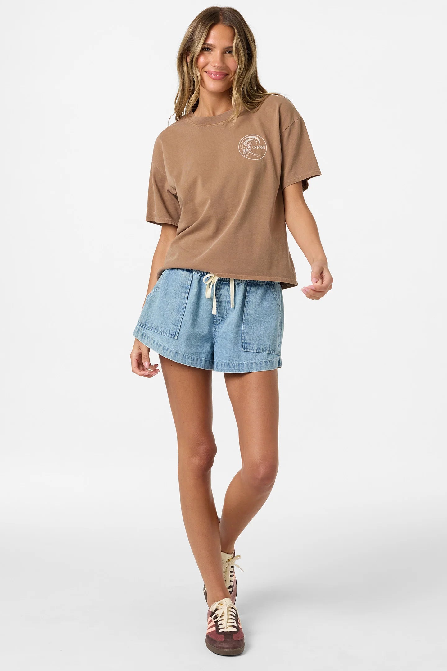 O'Neill O'Riginals Salty Circle Surfer Easy Tee | Carob Brown