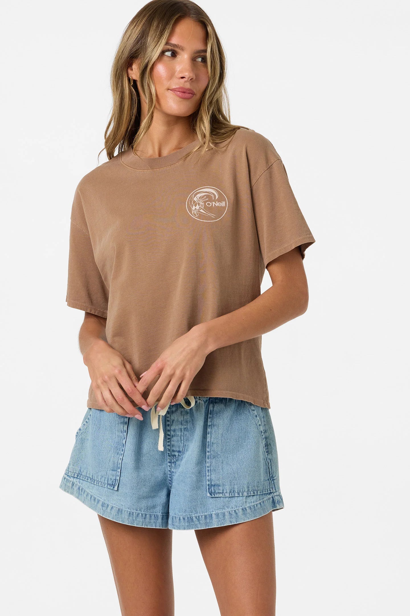 O'Neill O'Riginals Salty Circle Surfer Easy Tee | Carob Brown