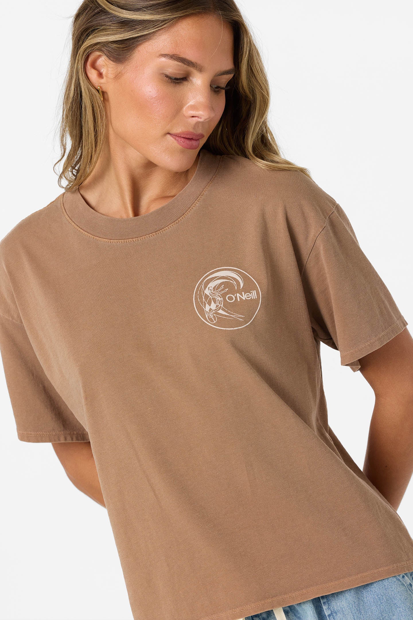 O'Neill O'Riginals Salty Circle Surfer Easy Tee | Carob Brown