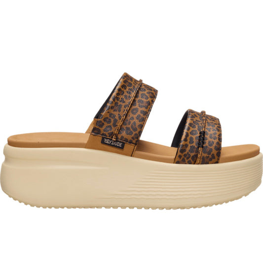 Hey Dude Austin Slide Classic | Tan Leopard