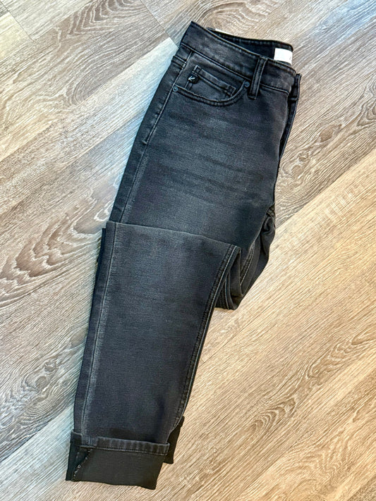 Dark Grey Mom Jean
