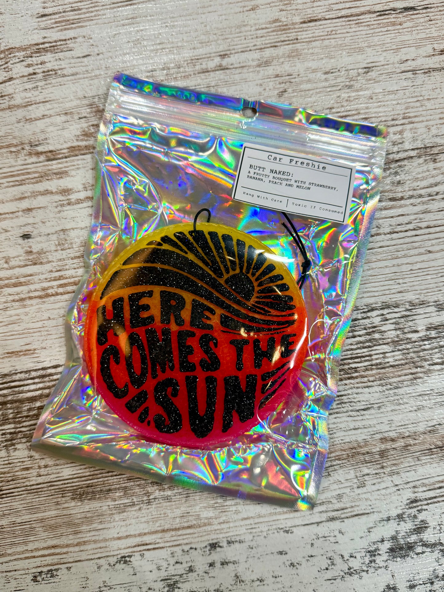 Car Freshie Butt Naked Here Comes The Sun