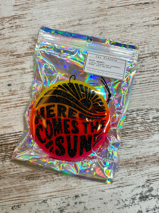 Car Freshie Butt Naked Here Comes The Sun