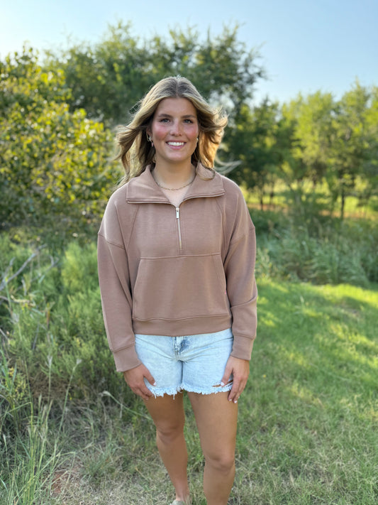 Umber Half Zip Pullover
