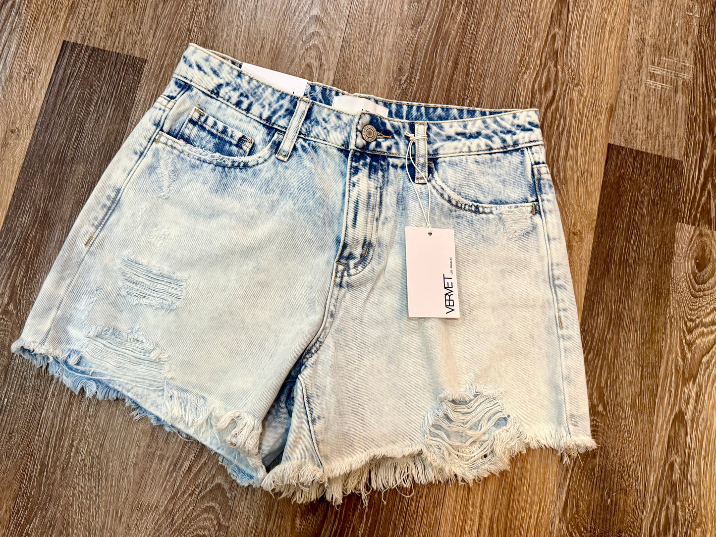 Vervet Light Wash High Waisted Shorts