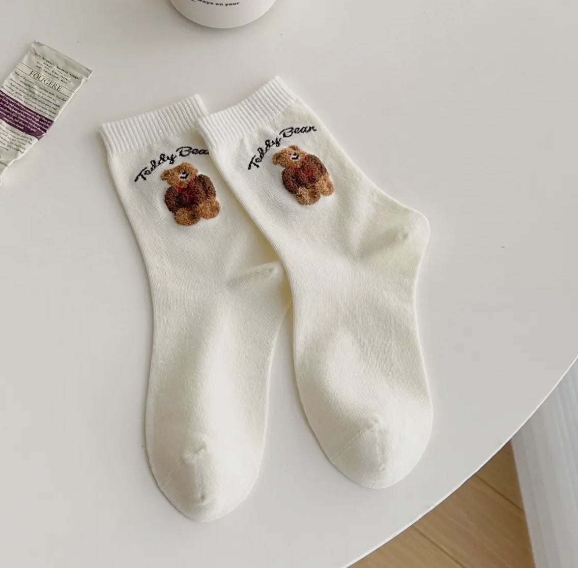 Teddy Bear Crew Socks