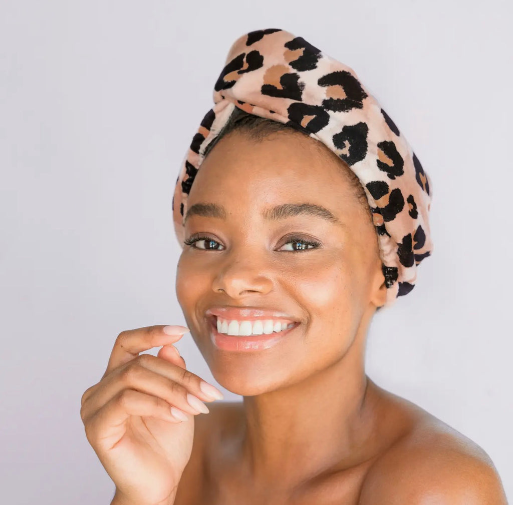 Kitsch Quick Dry Hair Towel | Leopard