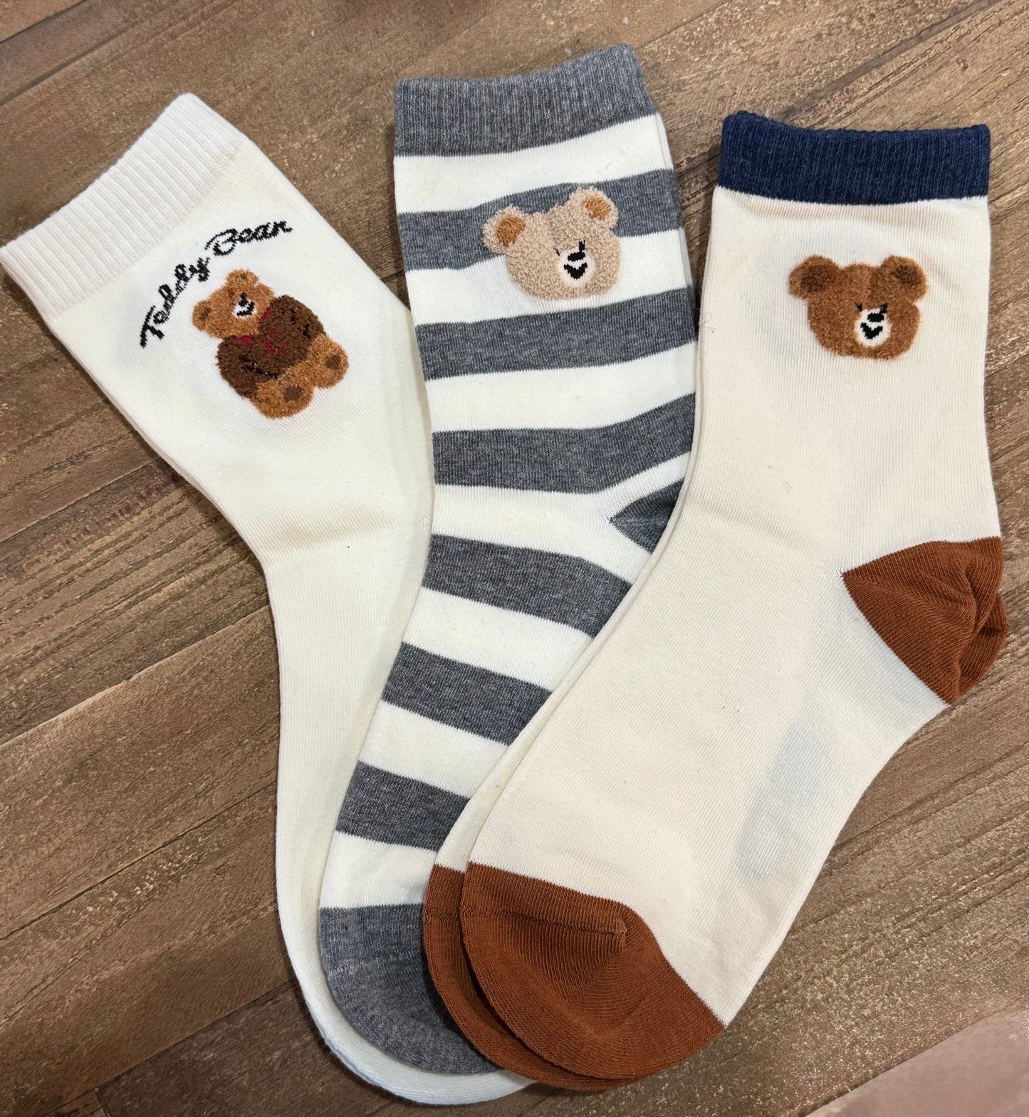 Teddy Bear Crew Socks