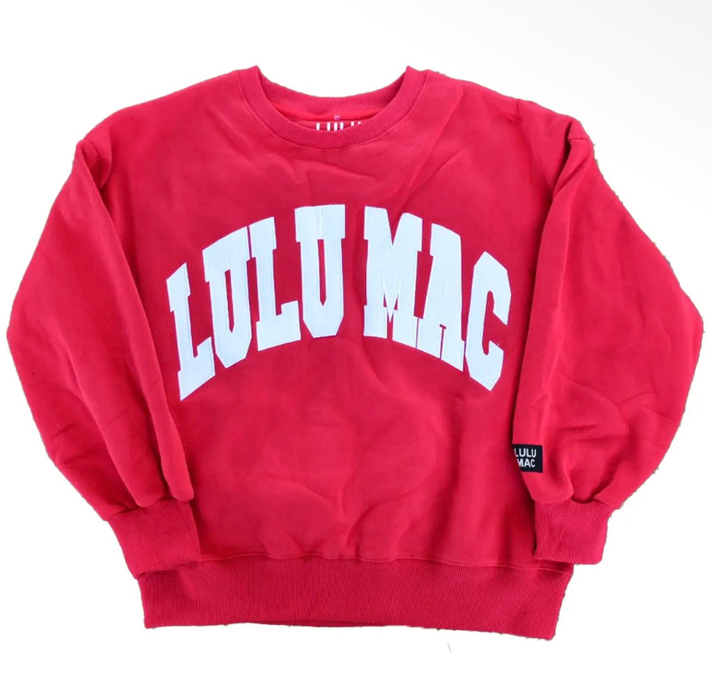 Lulu Mac Red & White Sweatshirt