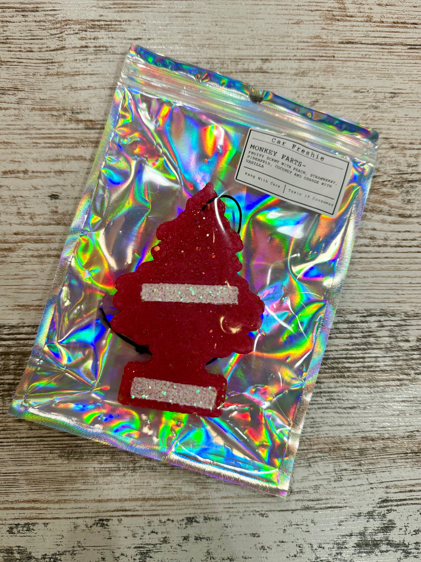 Car Freshie Monkey Farts Pine Tree Air Freshener