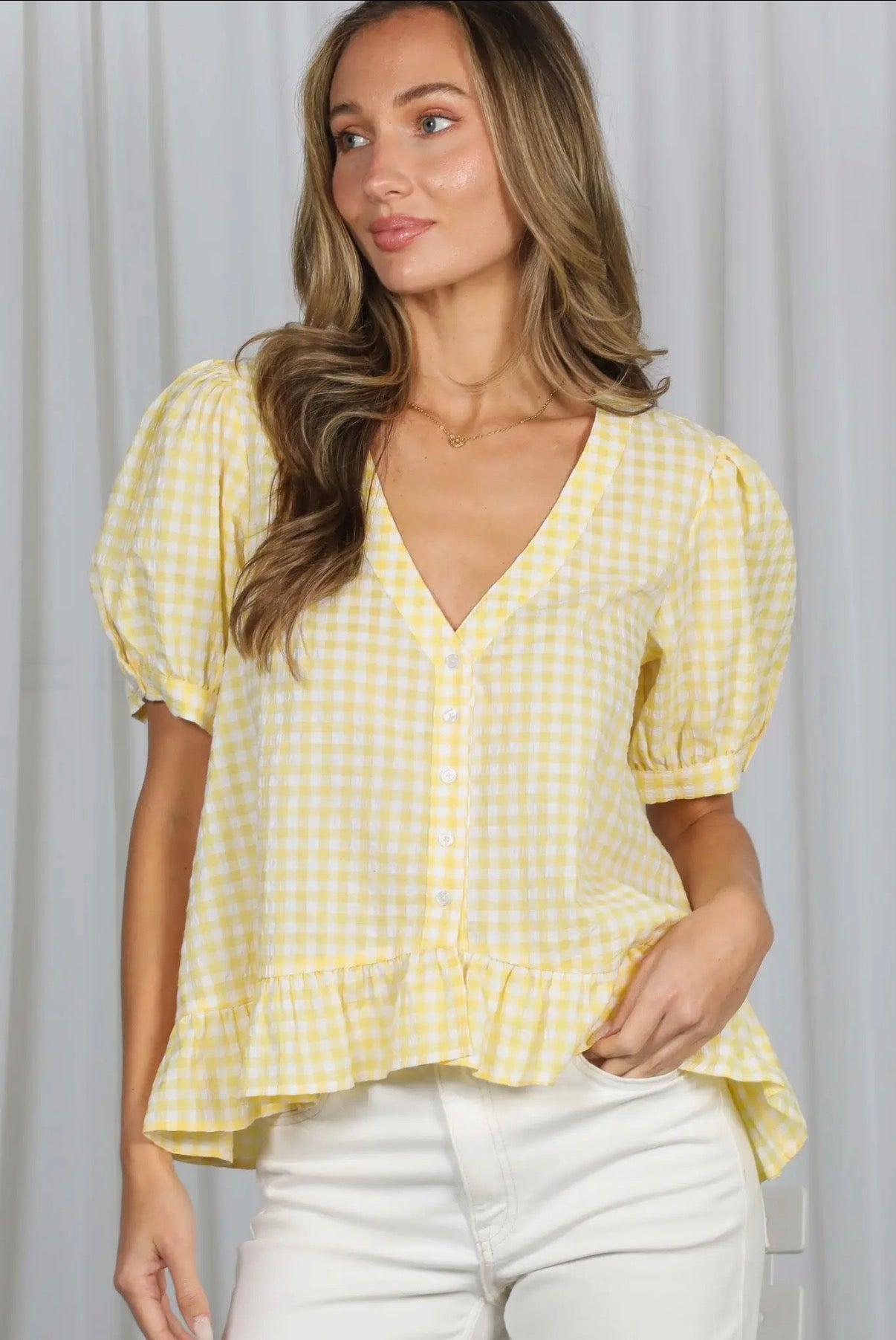 Picnic Ruffled Blouse | Yellow