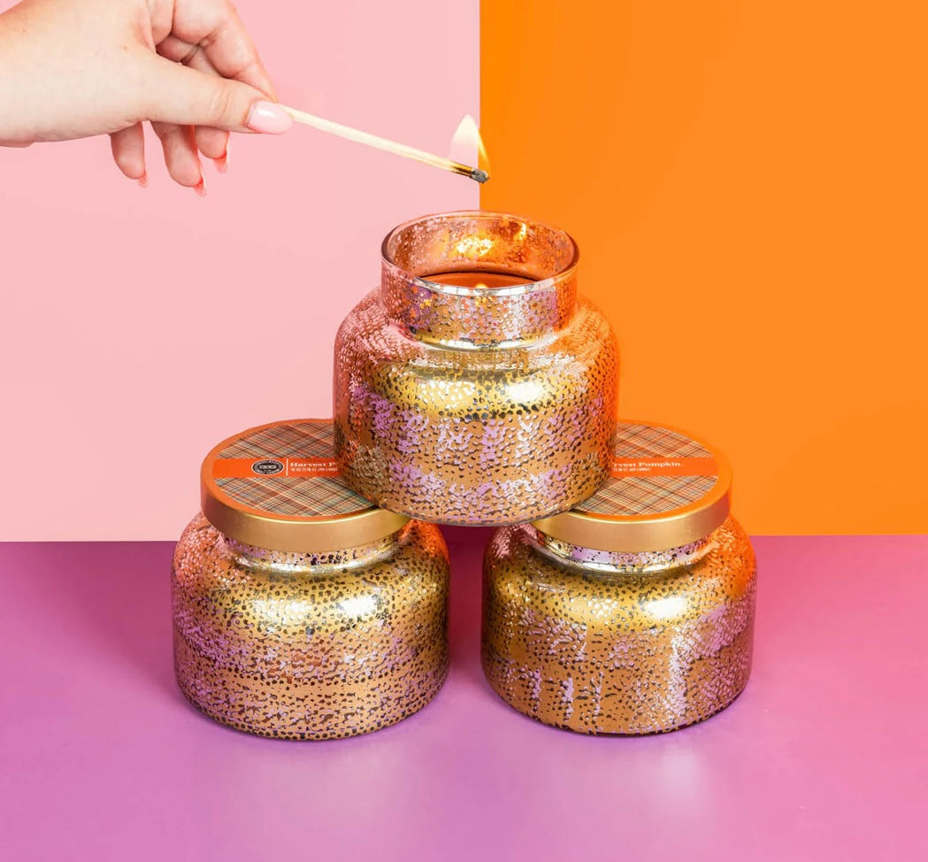 Harvest Pumpkin Holiday Mercury Jar Candle