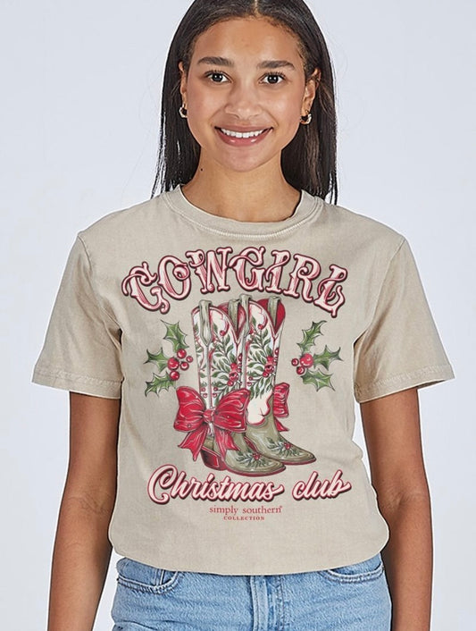 Simply Southern Cowgirl Christmas Club Tee