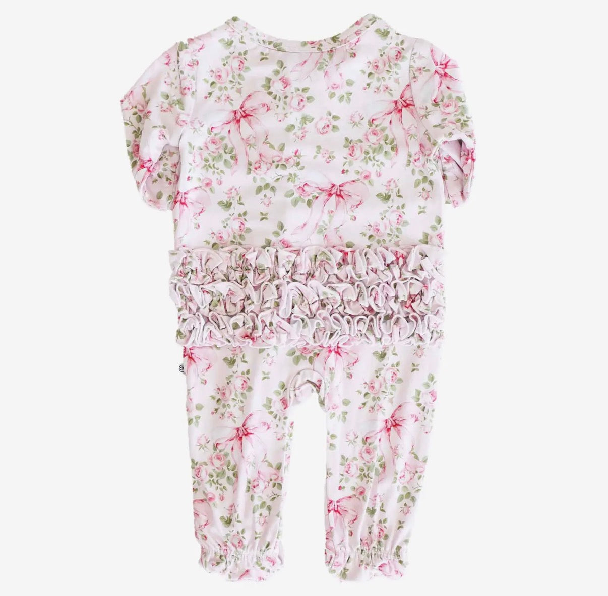 Bows In Bloom Ruffle Zipper Footie | 0-3m