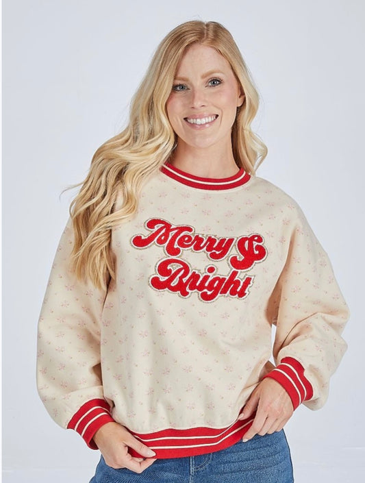 Simply Southern Merry & Bright Varsity Crew