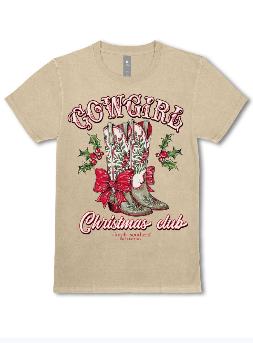 Simply Southern Cowgirl Christmas Club Tee