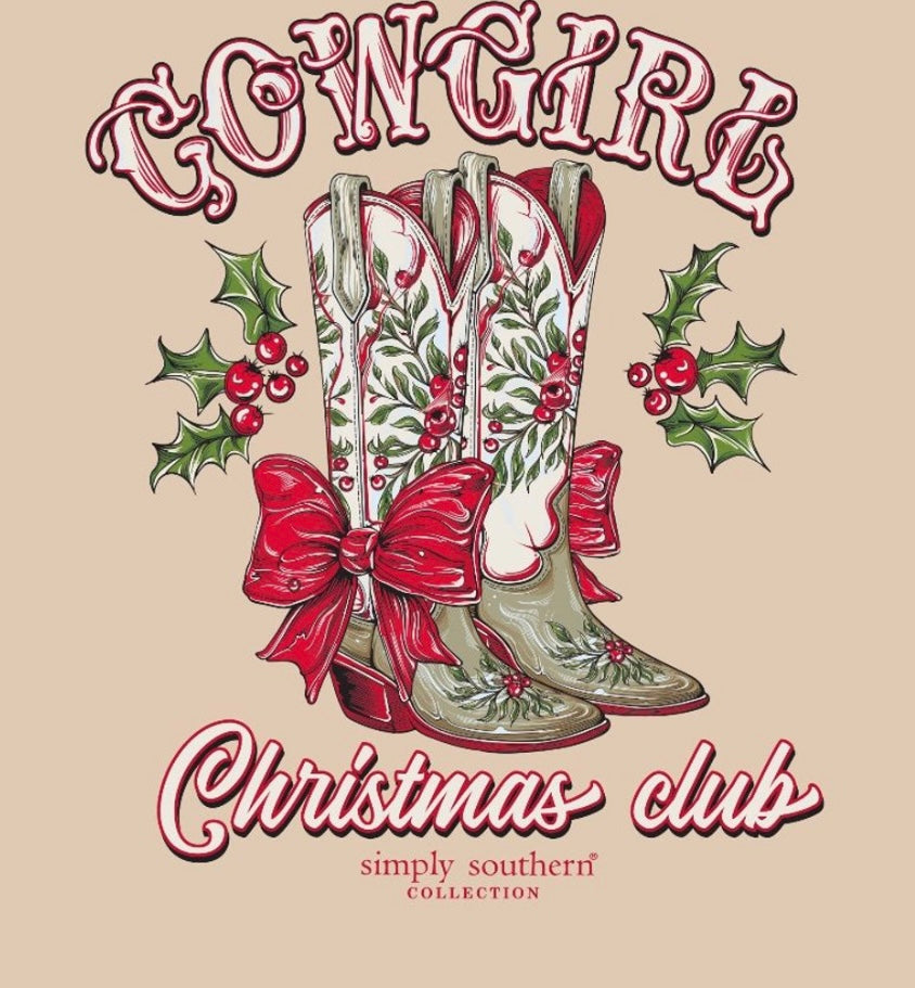 Simply Southern Cowgirl Christmas Club Tee