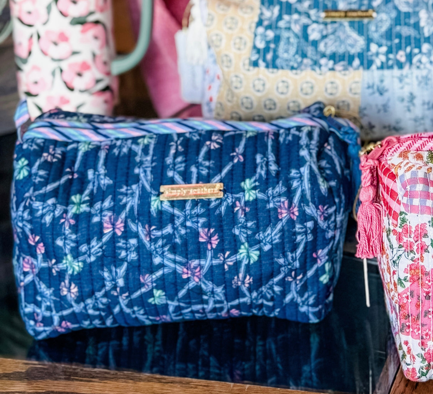 Simply Southern Quilted Cosmetic Bags