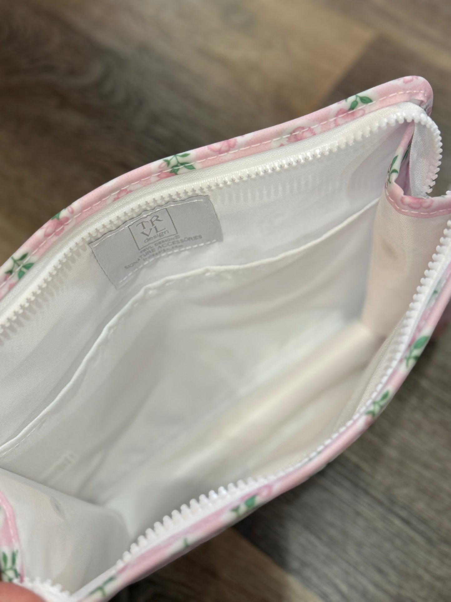 TRVL Design Roadie Large Zip Pouch | Petite Fleur Pink