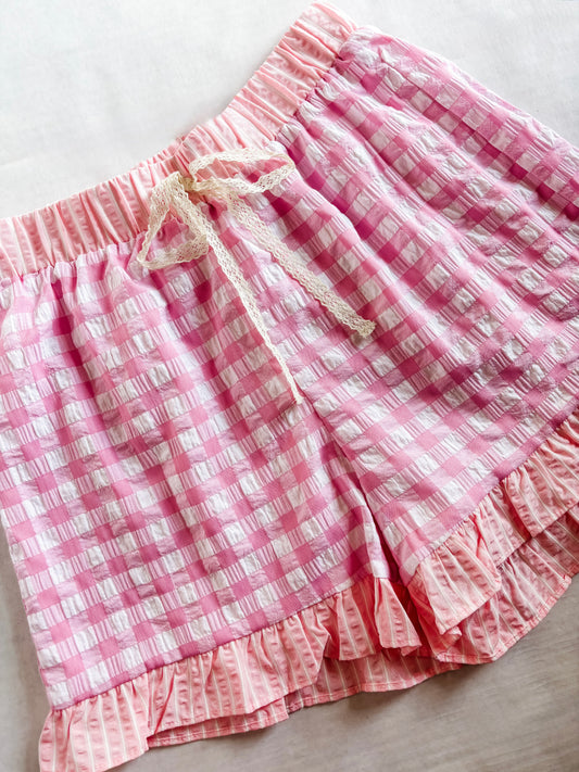 Ruffled, Gingham, & Lace Shorts