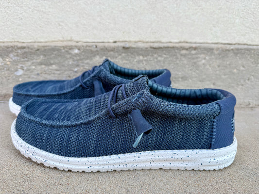 Hey Dude Men’s Wally Stretch Sox Navy