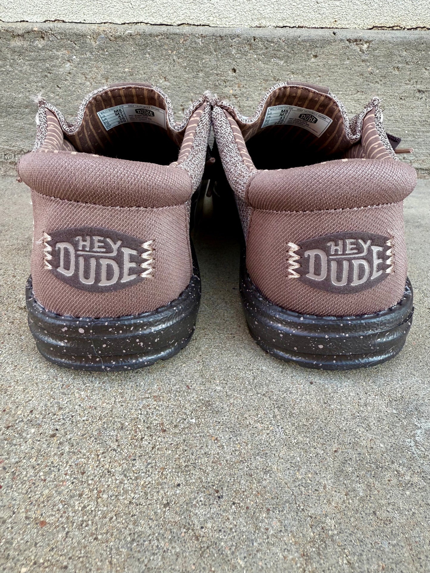 Hey Dude Men's Wally Stretch Sox Deep Taupe/Mole Brown