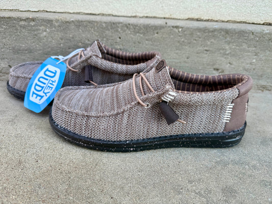 Hey Dude Men's Wally Stretch Sox Deep Taupe/Mole Brown