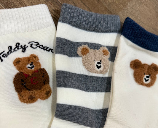 Teddy Bear Crew Socks
