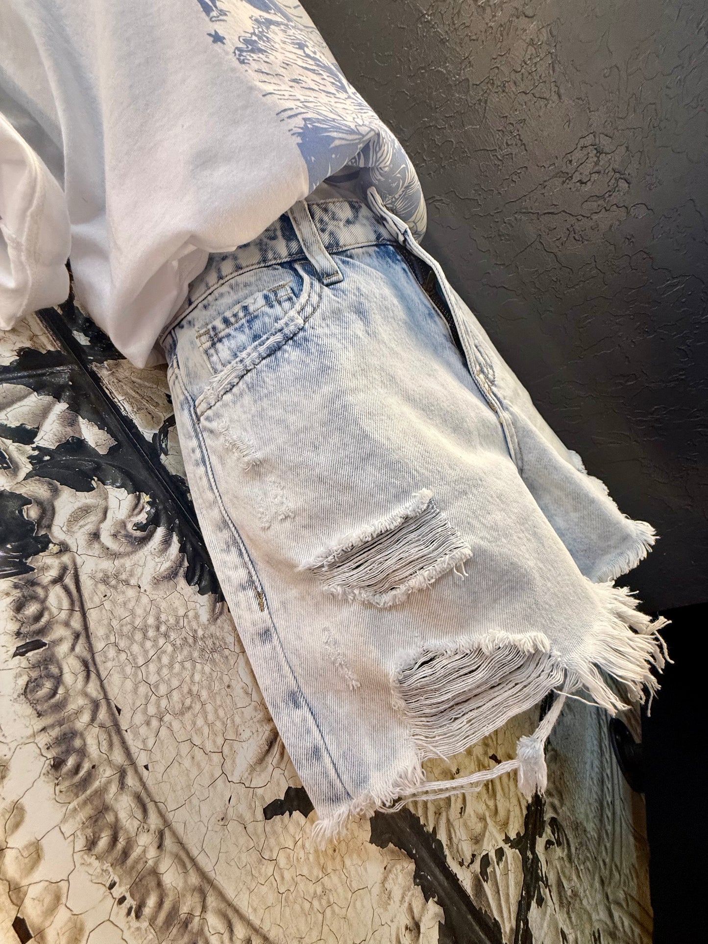 Vervet Light Wash High Waisted Shorts