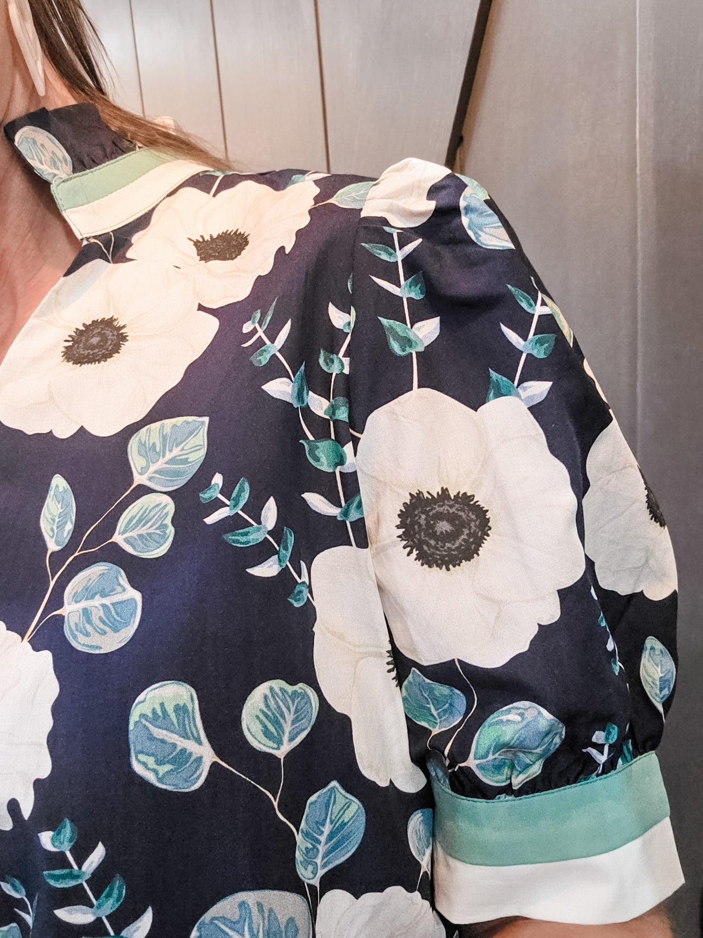 Midnight Botanical Blouse