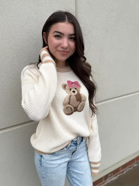 Harper Bear Bow Sweater