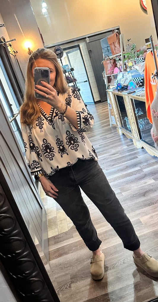 Dark Grey Mom Jean