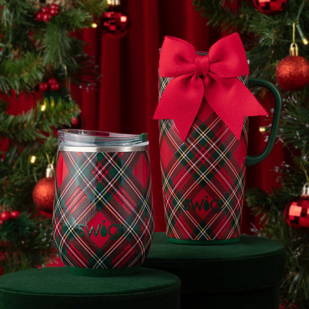 Swig Christmas Plaid Travel Mug 22oz