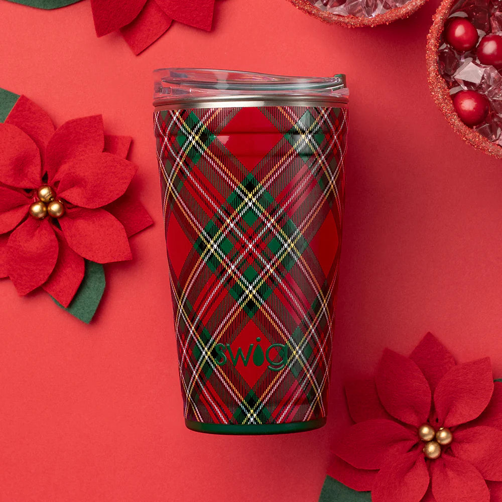 Swig Christmas Plaid Party Cup 24oz