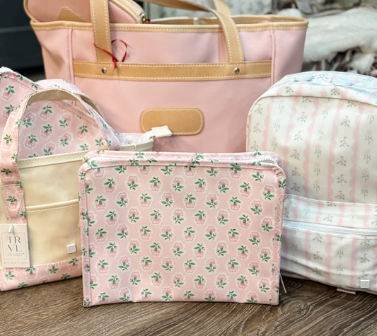 TRVL Design Roadie Large Zip Pouch | Petite Fleur Pink