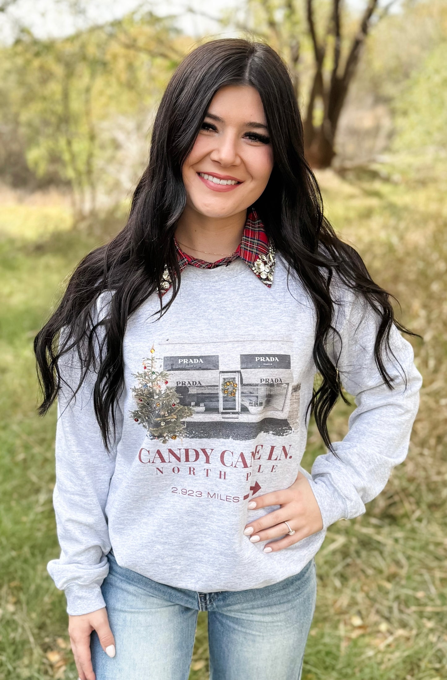 Candy Cane Ln Crew Sweatshirt