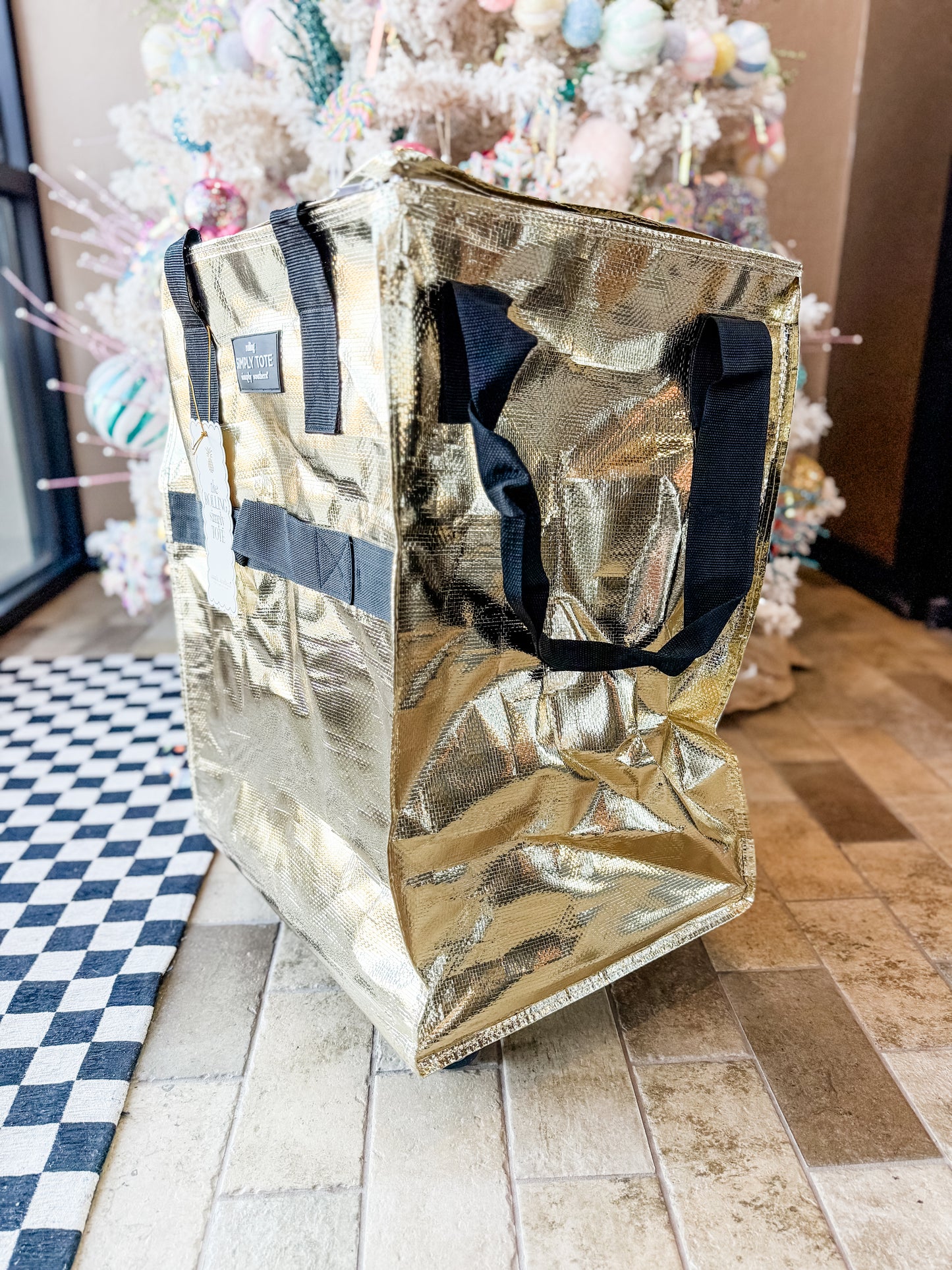 DOORBUSTER **Metallic Rolling Simply Tote