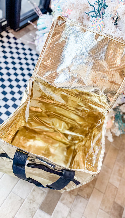 DOORBUSTER **Metallic Rolling Simply Tote