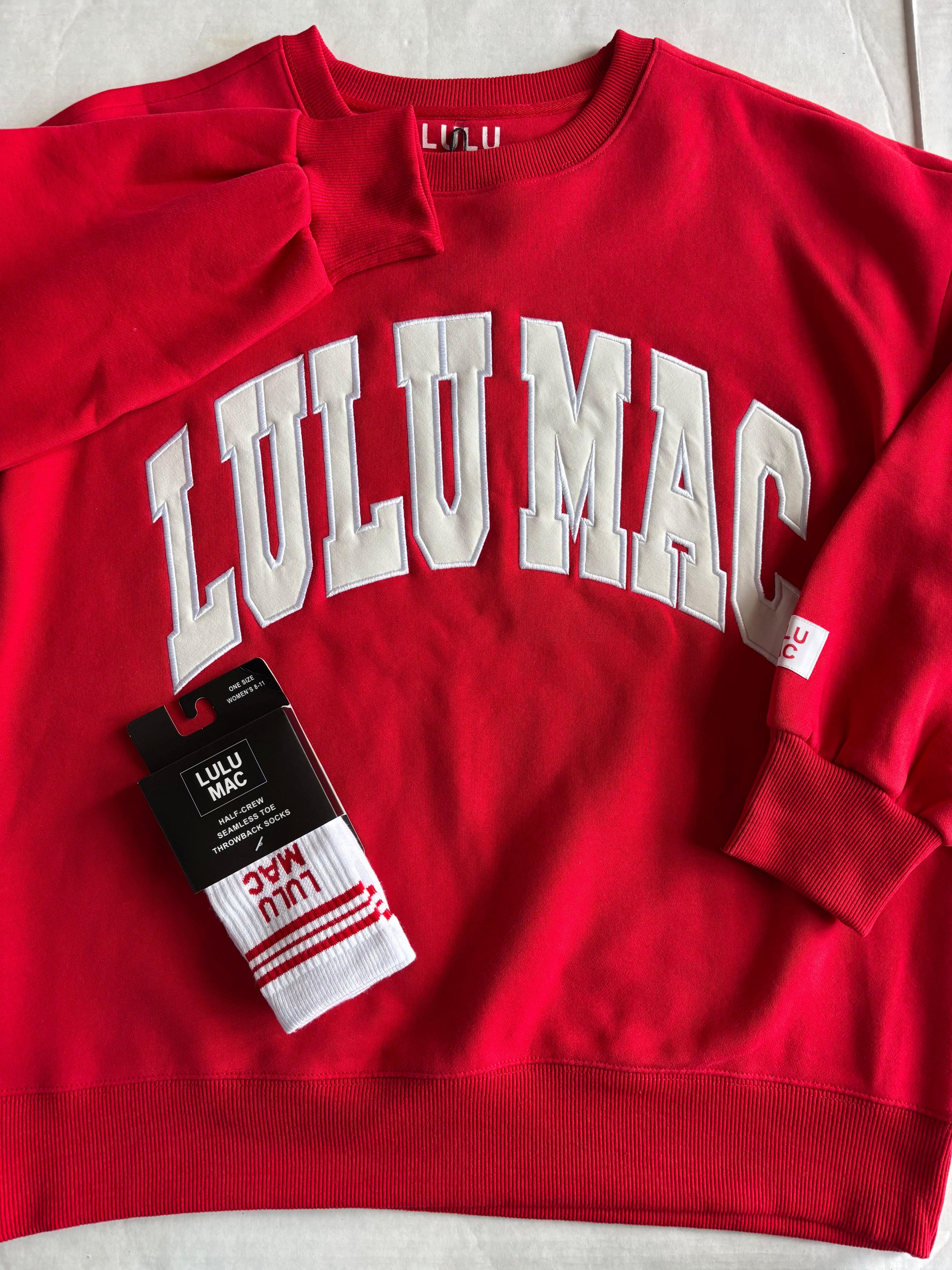 Lulu Mac Red & White Sweatshirt
