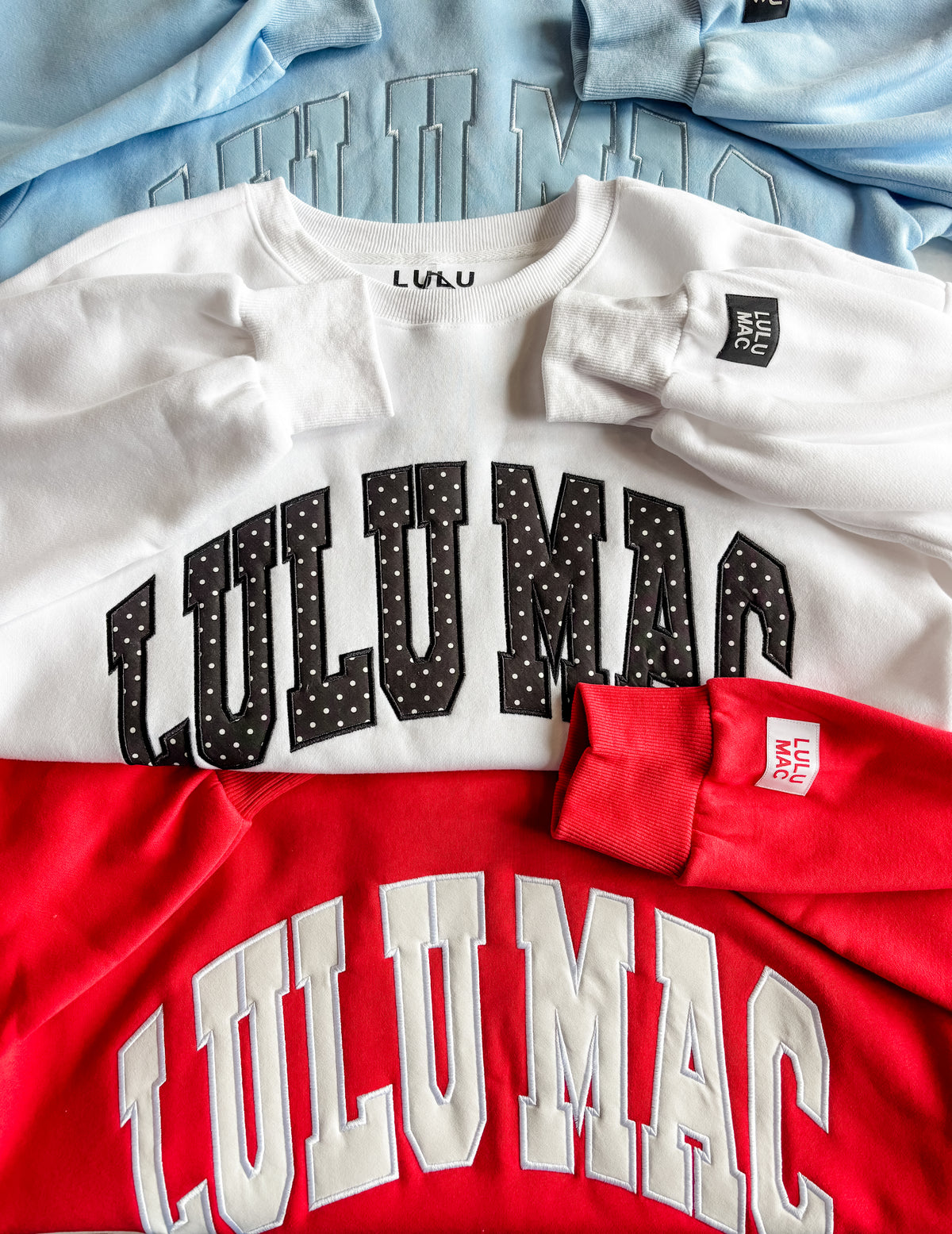 Lulu Mac Red & White Sweatshirt