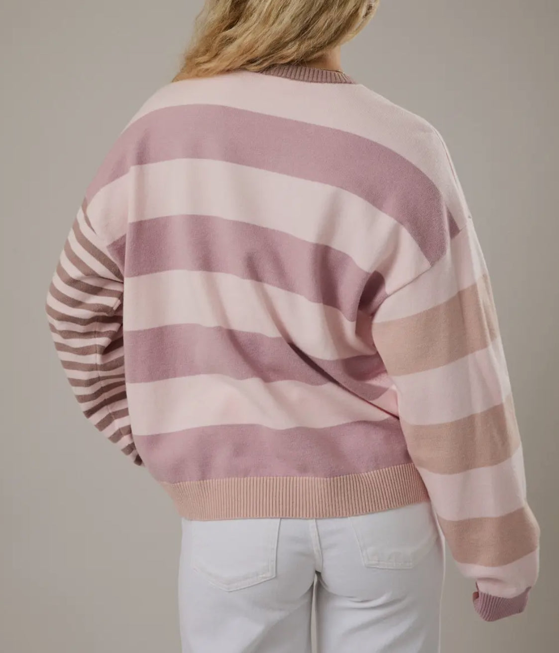 Pink Striped Sweater