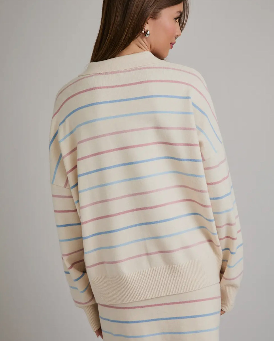 Striped Polo Sweater