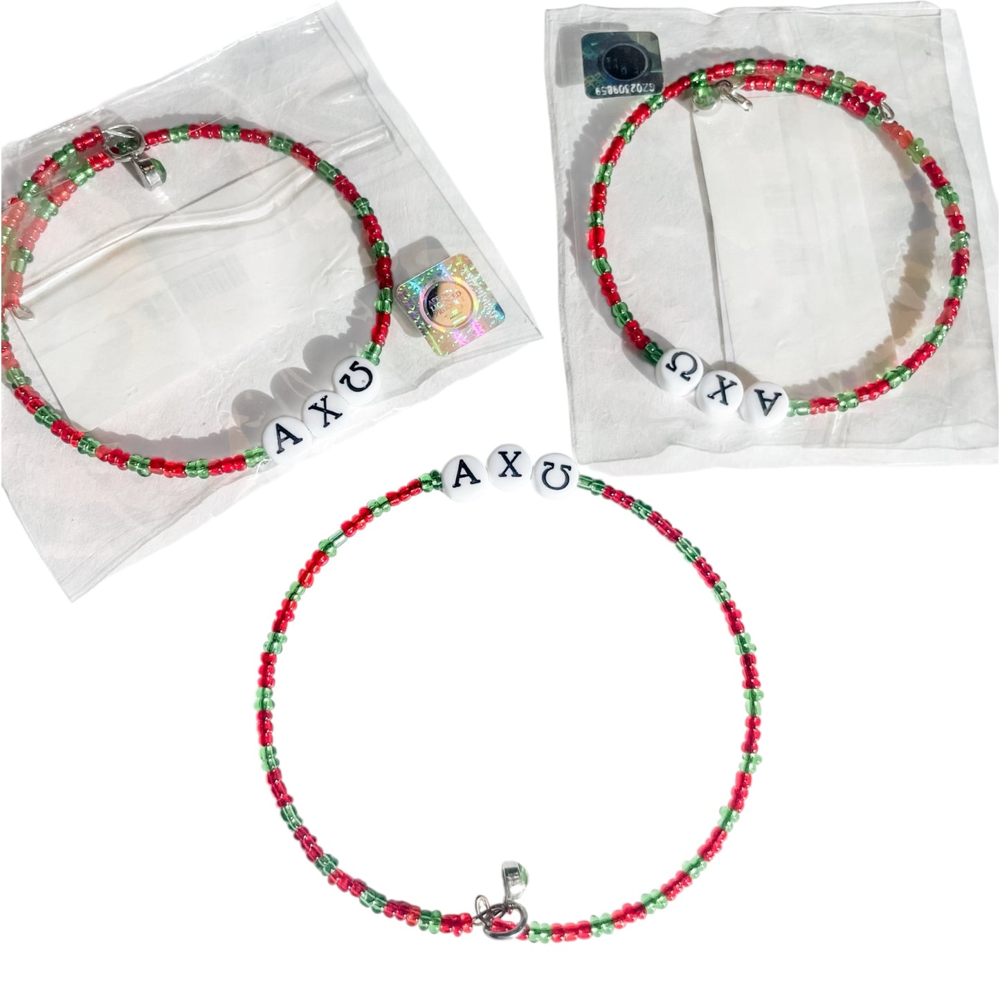 Greek Letter Wrap Bead Bracelet